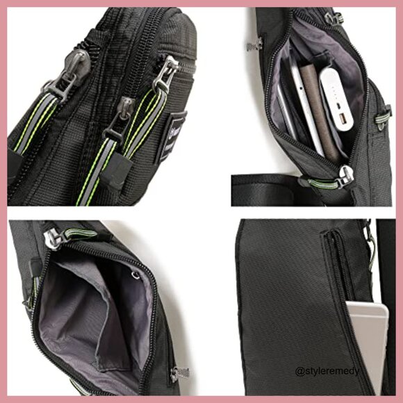 Water-Resistant Nylon Sling Bag Daypack Crossbody Backpack main image 5